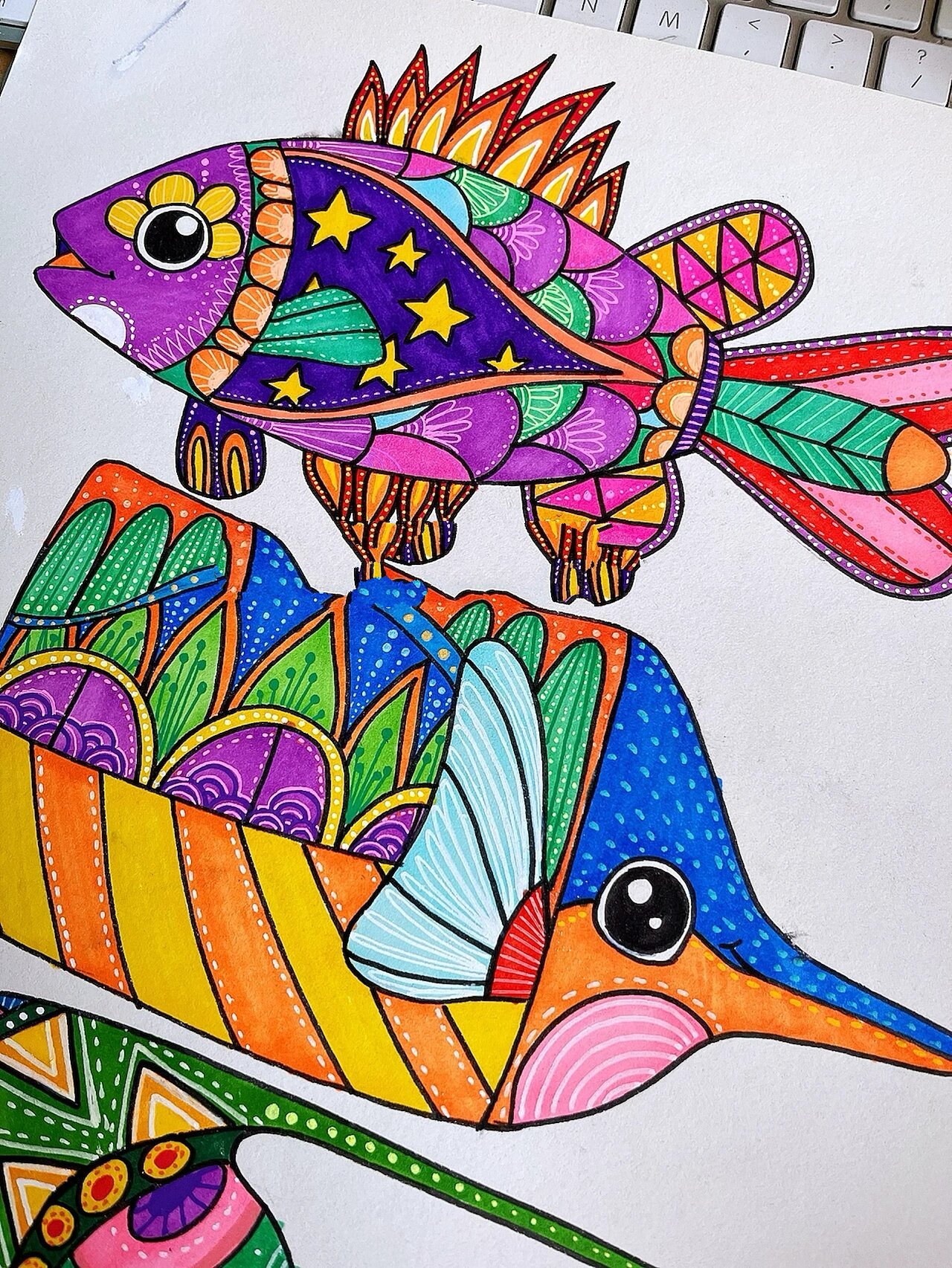 儿童绘画课程教学—《鱼》2