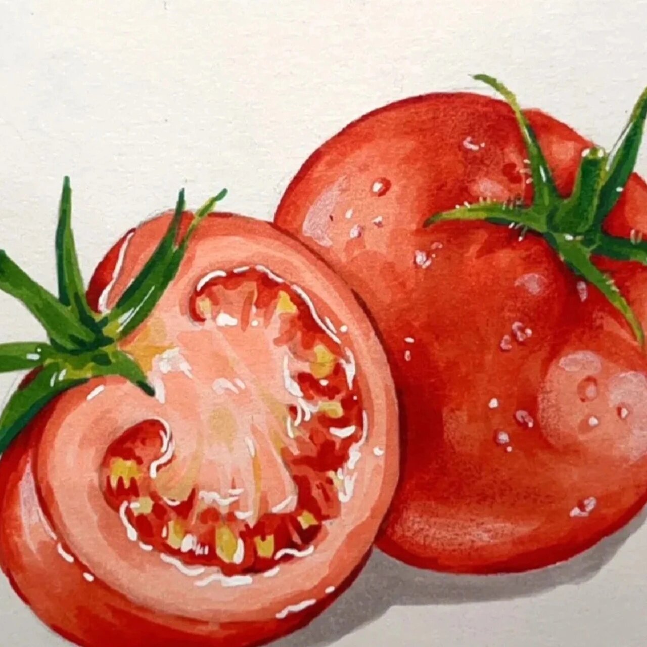番茄(西红柿) 【考吧艺术考研&蚂蚁手绘】设计基础  小课堂: 画西红柿