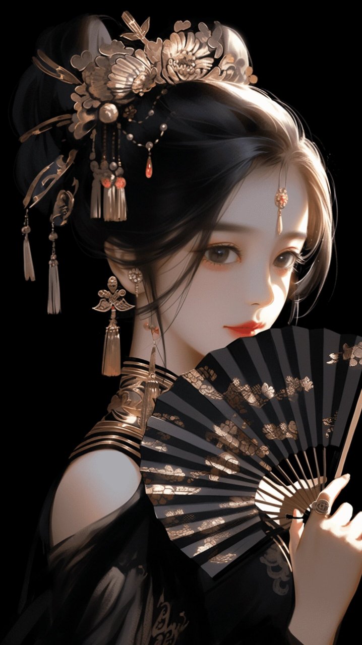 古风美人-黑色系