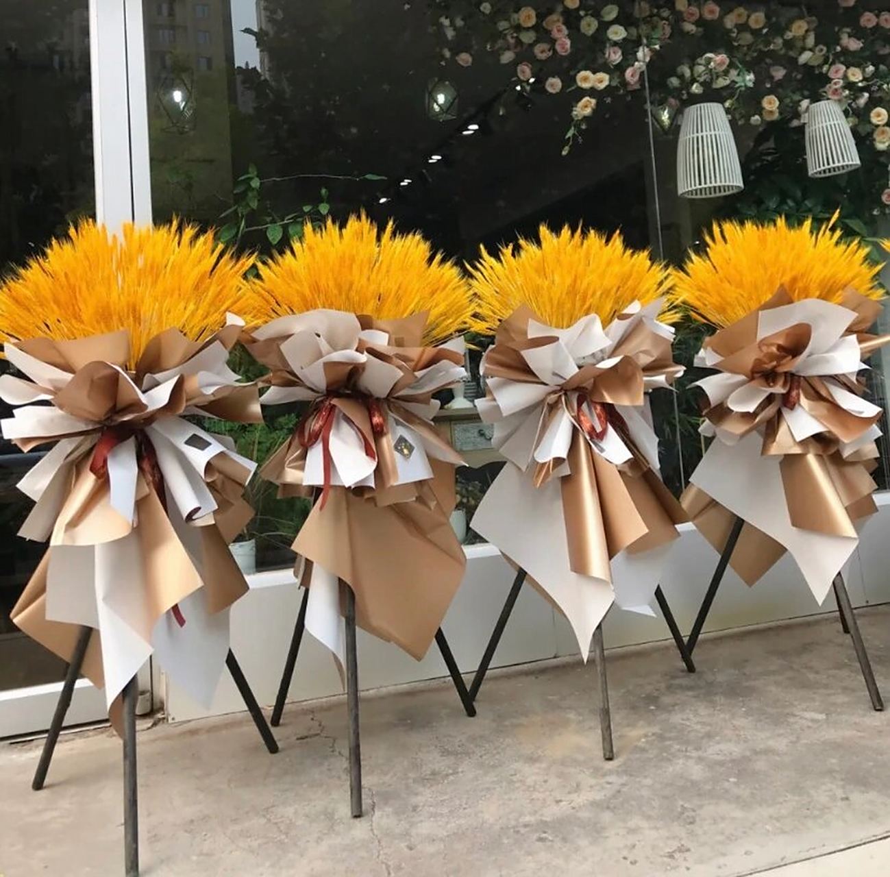 开业花篮大麦 乔迁花篮 开业大吉生意兴隆 大麦花篮寓意  开业大卖 日