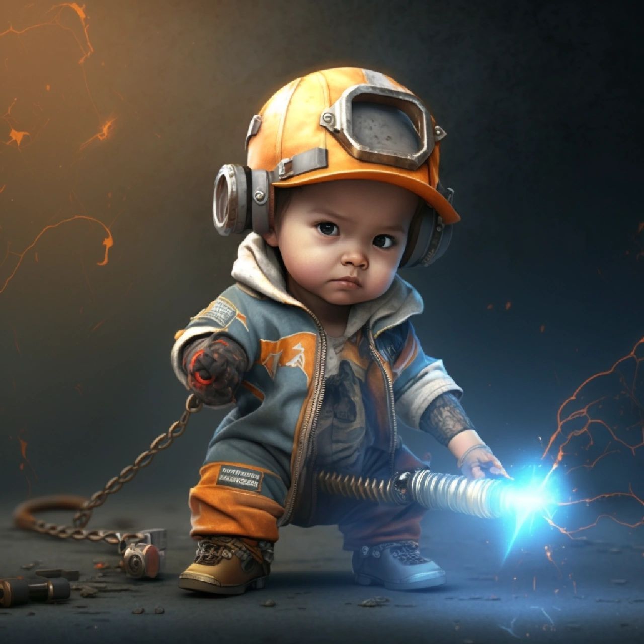 ai绘画-职业头像-电焊工