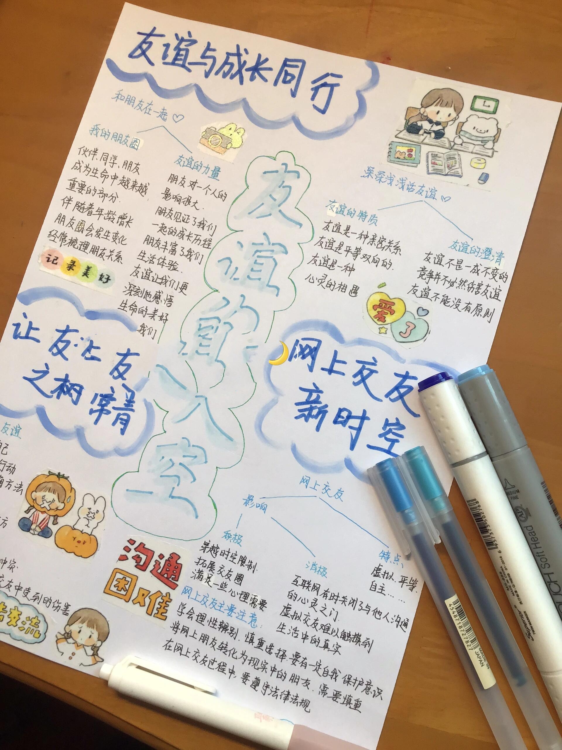 道法小报友谊的天空