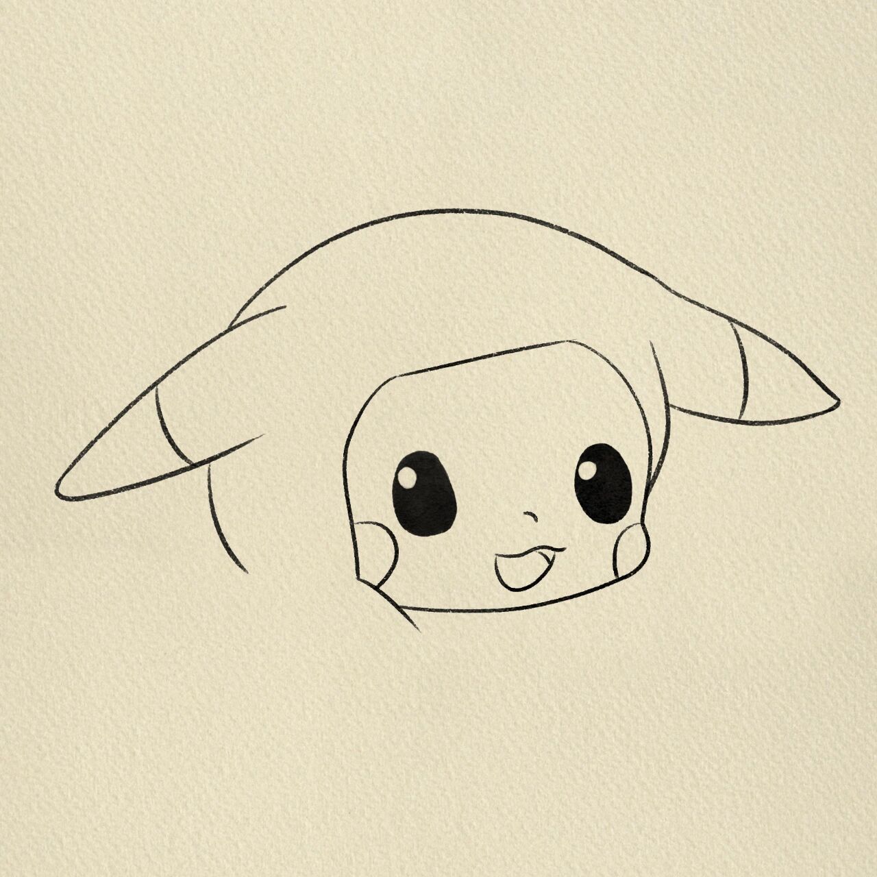 皮卡丘简笔画‖(14)      临摹