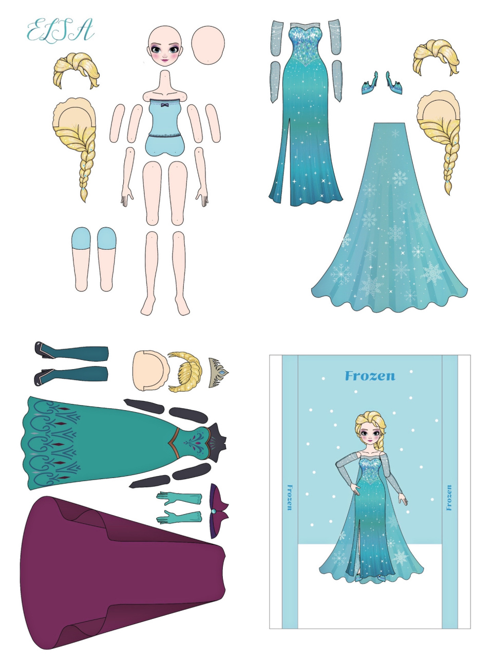 7615冰雪奇缘之艾莎(换装贴纸)～ ☆分享是美德