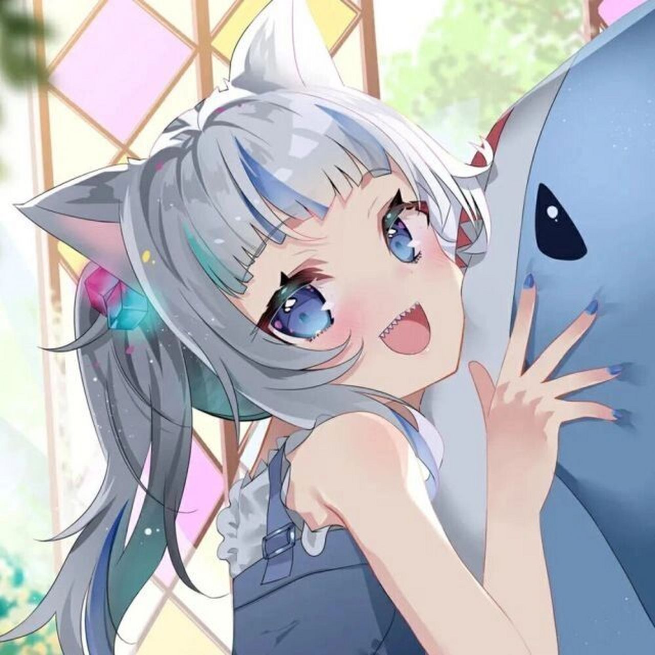 可爱的鲨鱼女孩头像7815 gawr gura动漫头像,萌到心里去了