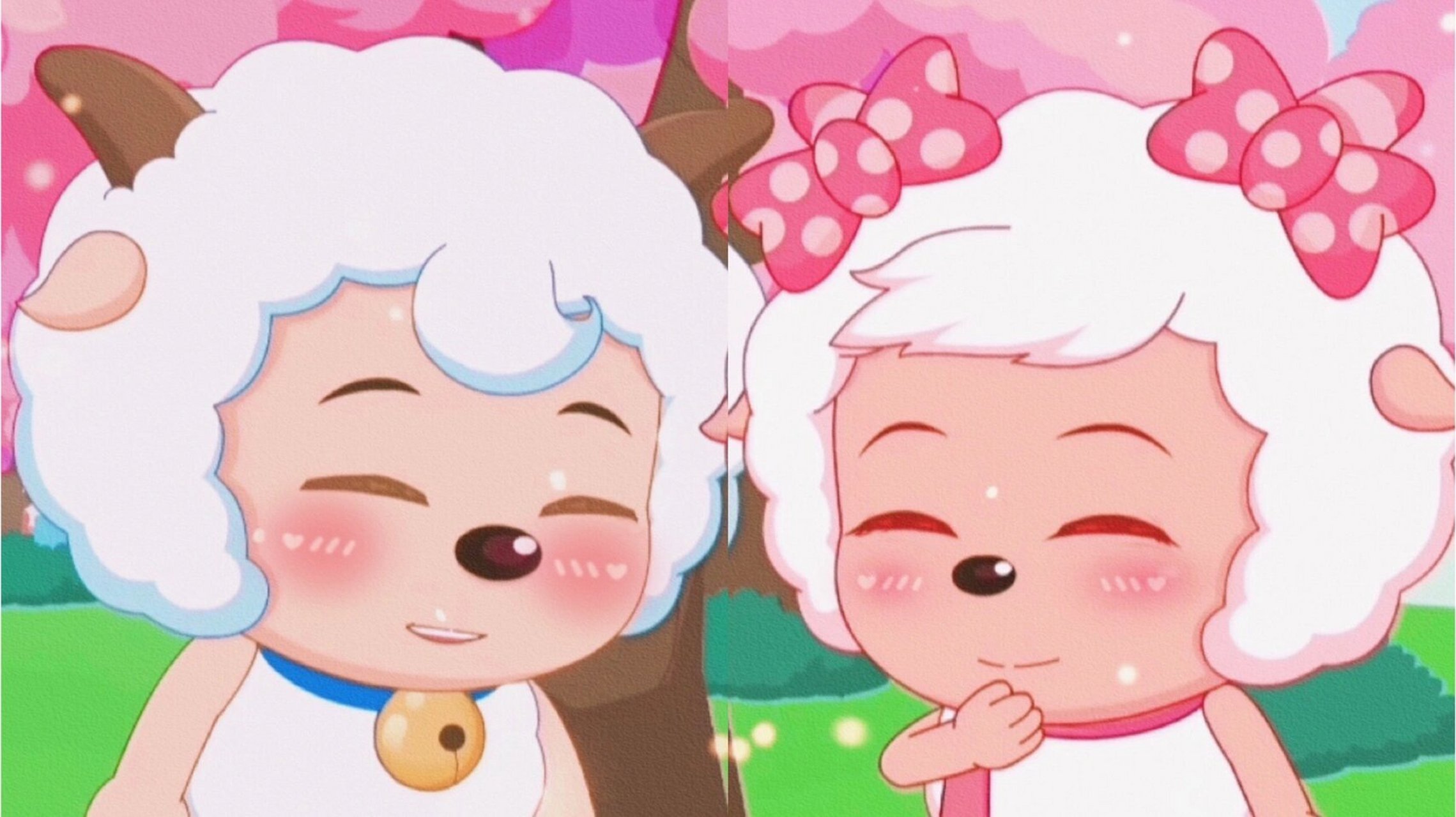 被喜羊羊和美羊羊 甜到晕晕!