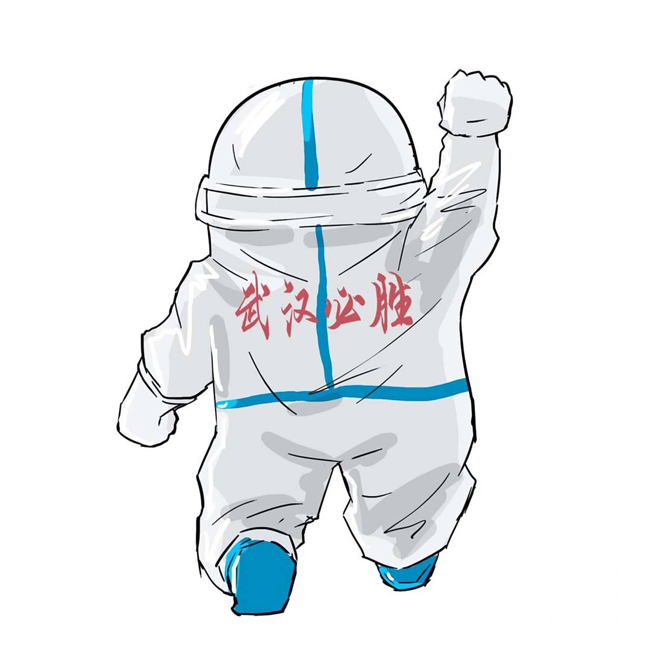 一起来画大白啦! 五一的钟声马上就要敲响,防疫工作要加强