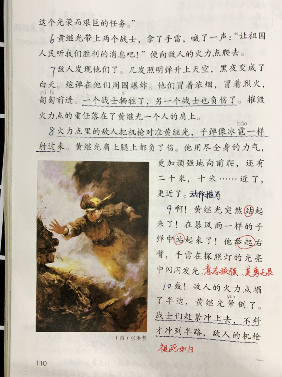 部编版四年级下册语文第24课黄继光 笔记 四年级下册语文 第七单元 第