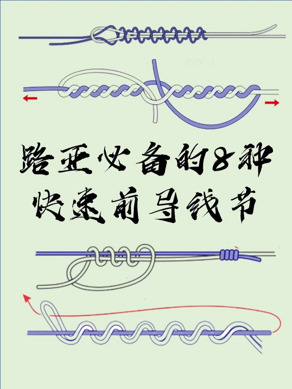 是fg结(也被叫gt结),其优点是拉力值强,线结小,但缺点是打结方式复杂