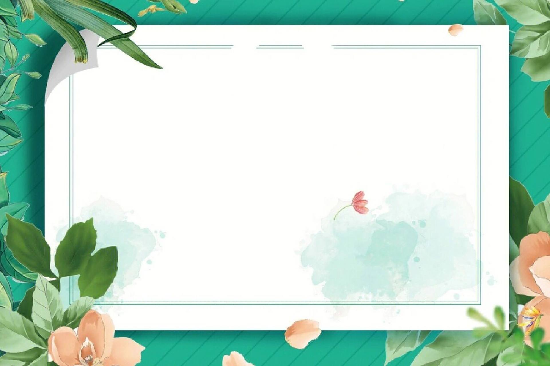 一款清新简约的家长会邀请函背景图片   编辑文字放进背景图框里,看