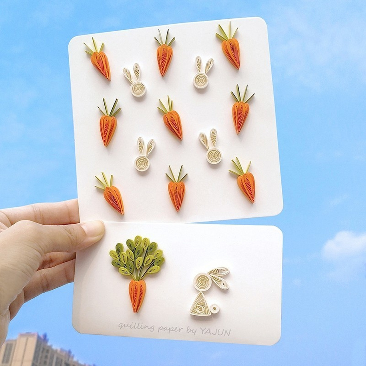 纸工艺——衍纸手工制作——胡萝卜兔 【图文教程请看本人主页的下一