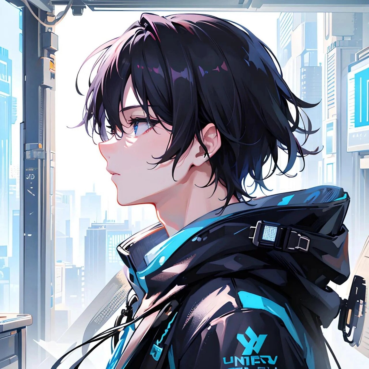 赛博少年7115(科技感男头) #男生头像# #好看头像# #男头# #动漫