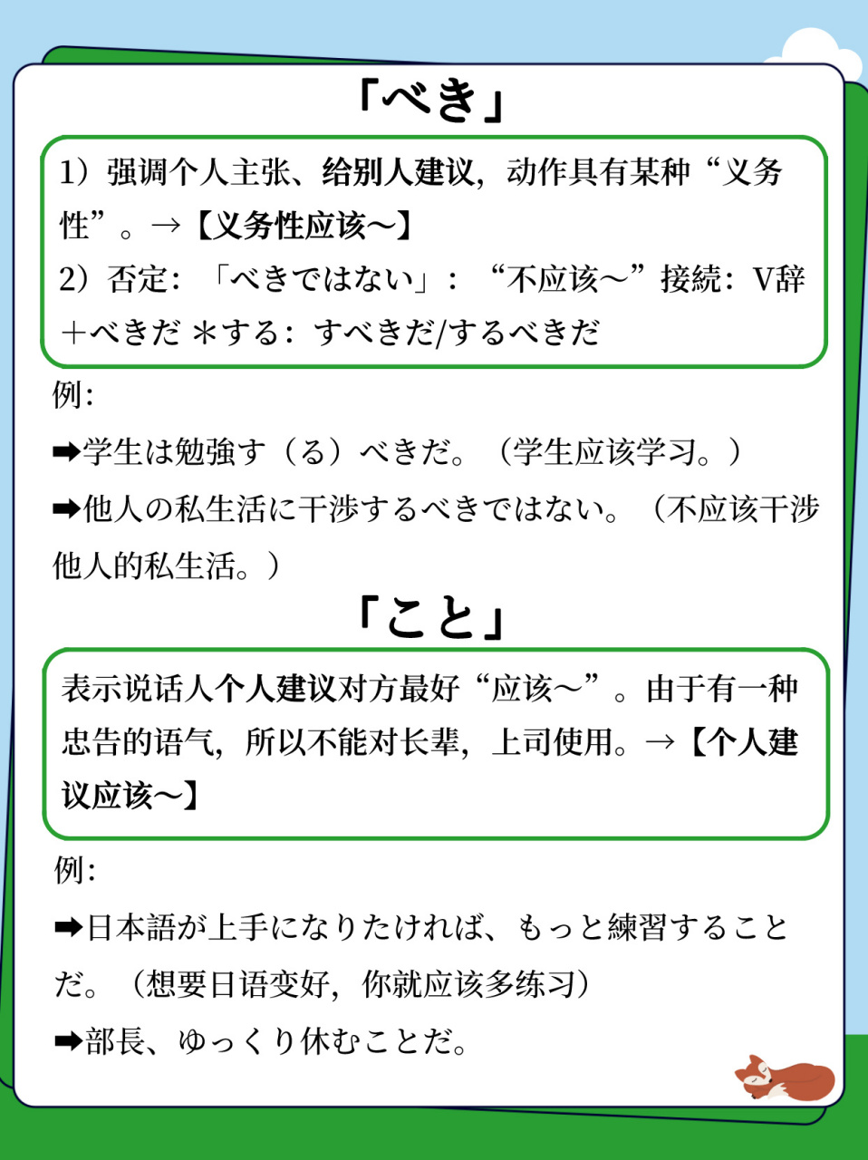 语法�5个"应该"はずべきわけこともの的区别