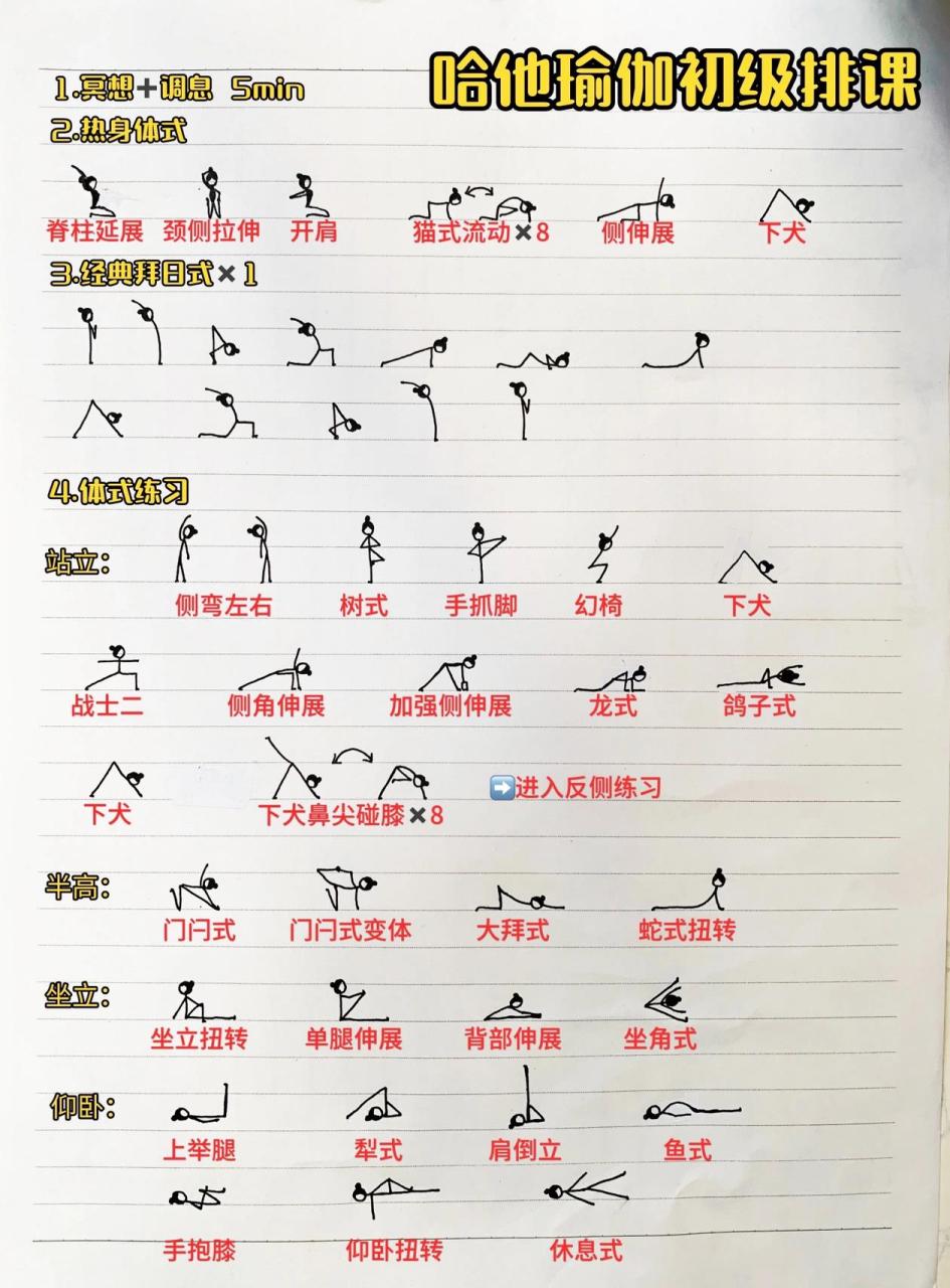 哈他瑜伽初级排课(全身伸展) 93一节全身都有练习到位的瑜伽排课