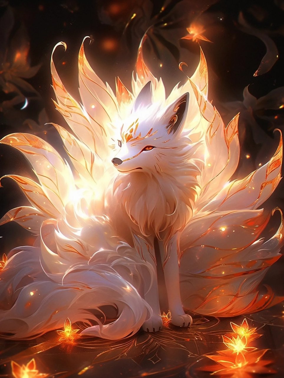 魂兽系列|九尾狐仙 "又东三百里,曰青丘之山,其阳多玉,其阴多青43.