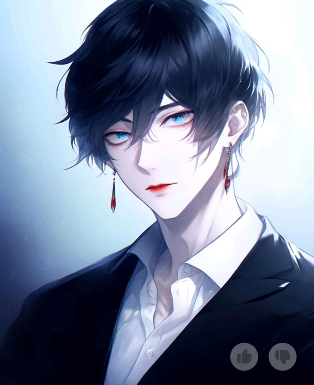 glow  黑发蓝瞳的帅哥 刷个头像刷了好久,真的是.