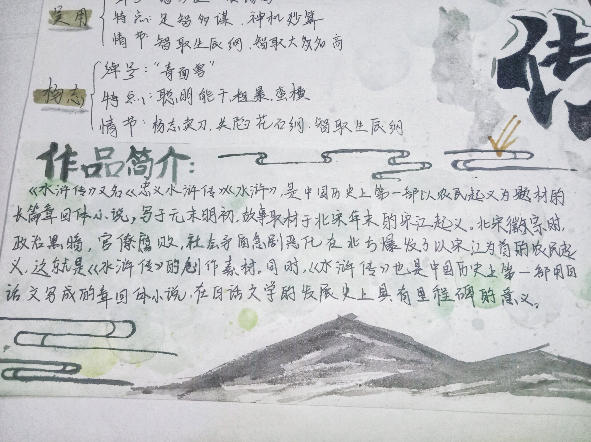 《水浒传》思维导图