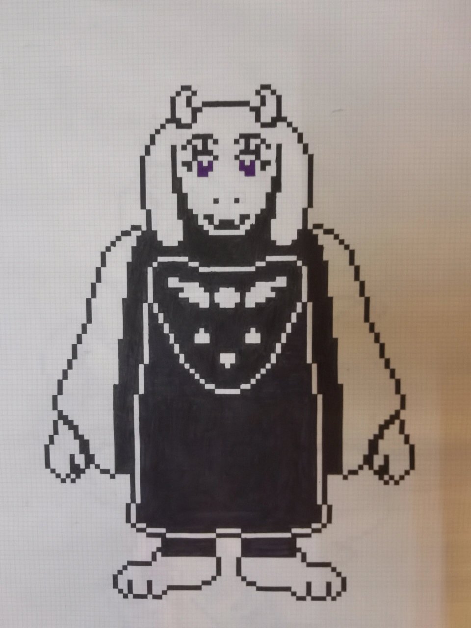 传说之下羊妈像素画