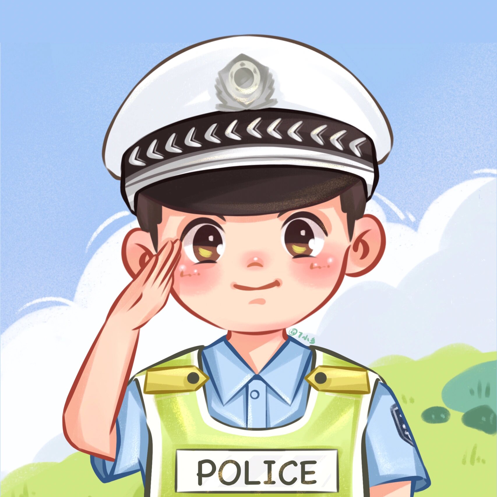 交通警察头像图片