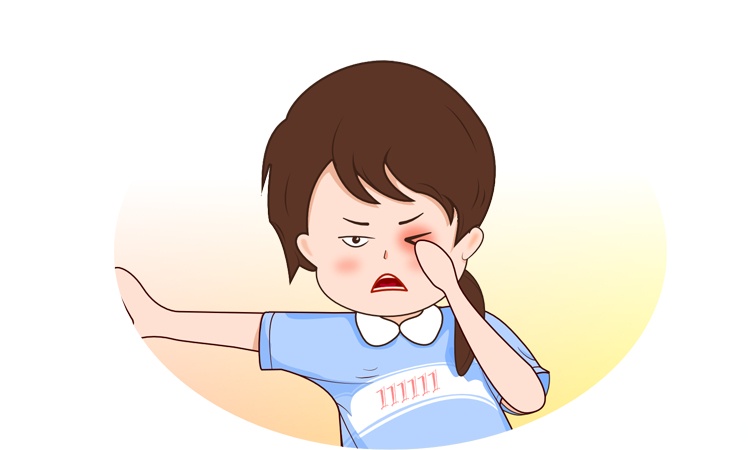 烫伤动画片眼睛受伤的卡通图片眼角痒崩溃卡通图女孩左眼红肿淤青动画