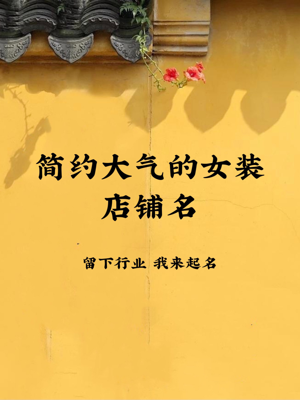店铺起名:简约大气的服装店铺名 我们周围的开设的店铺,通常都是按照