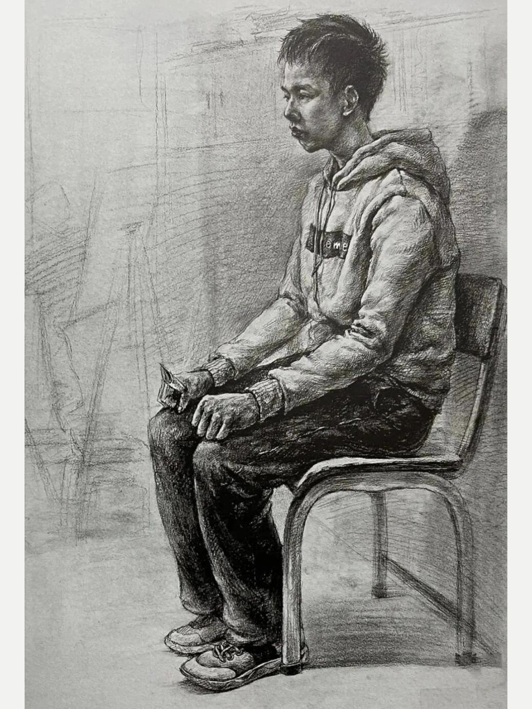 7年前央美素描高分卷,6小时全身像