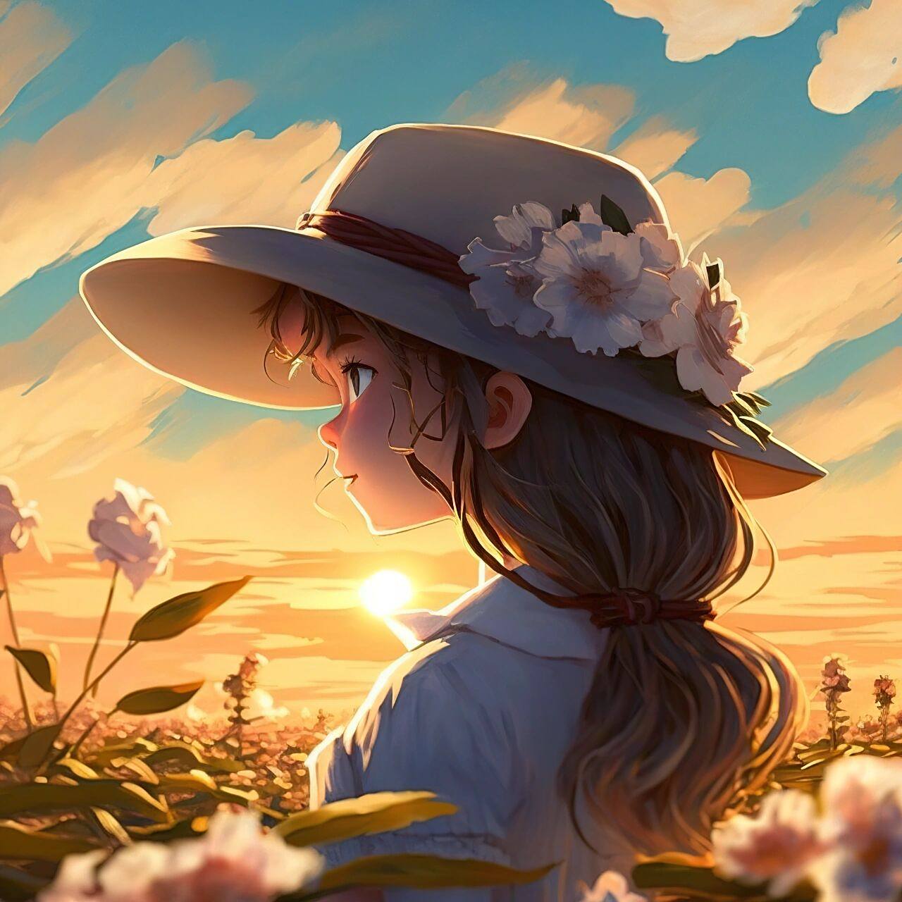 栀子花女孩 出门就与微风撞了个满怀,风中含着露水和栀子花的气息