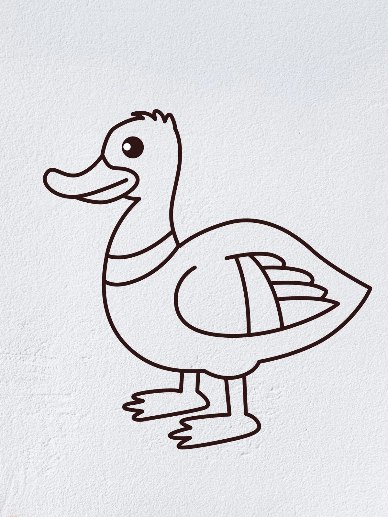 小鸭子的画法步骤图片