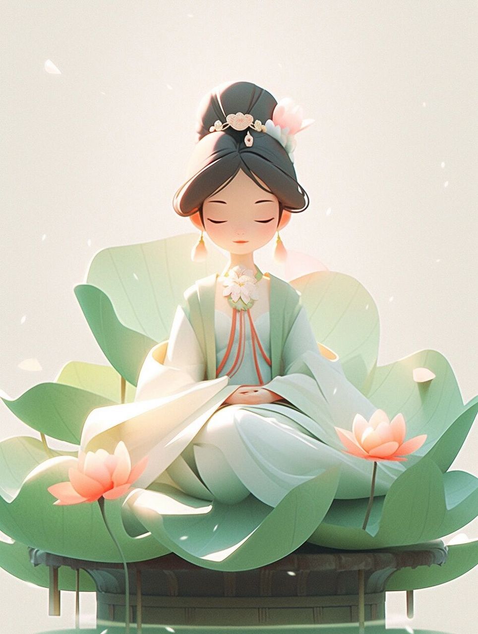 荷荷美美|女孩佛系头像 一切随缘