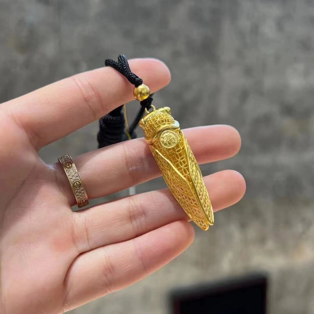 足金,金蝉吊坠💰一鸣惊人❗️腰缠万贯💰