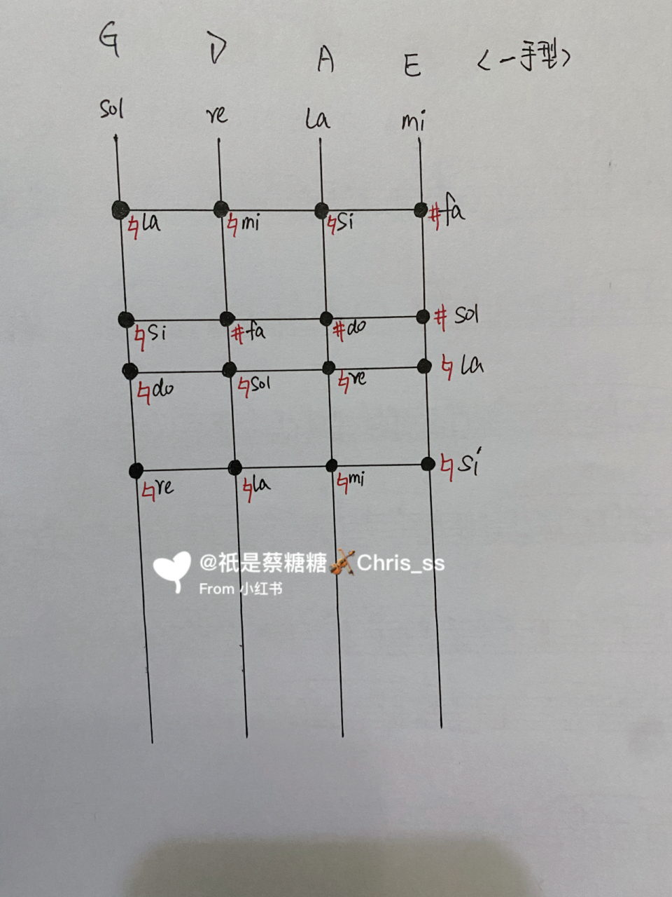 小提琴按弦位置图片