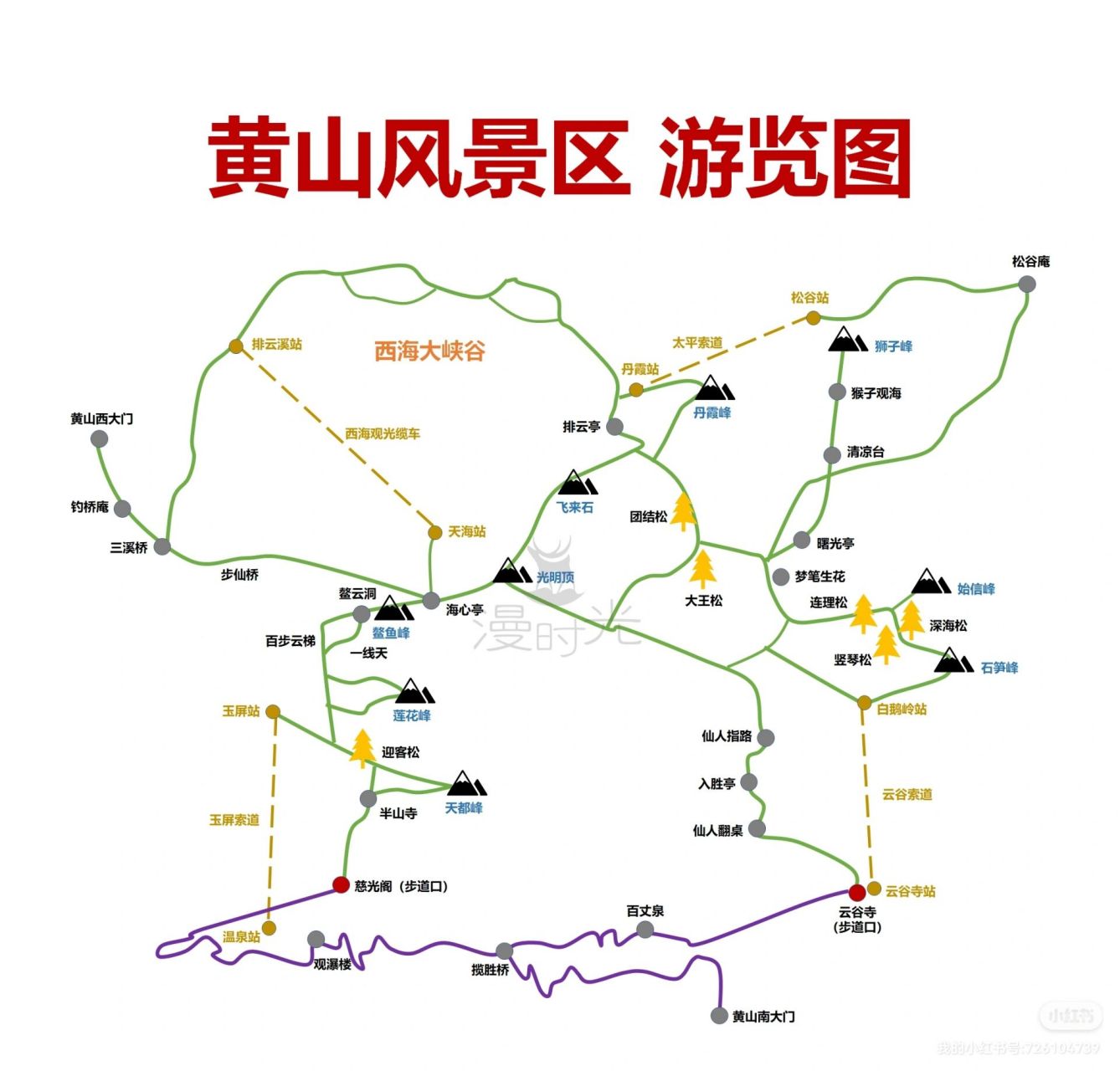黄山旅游景点地图       最近很多宝贝私信我问旅游地图,交通攻略