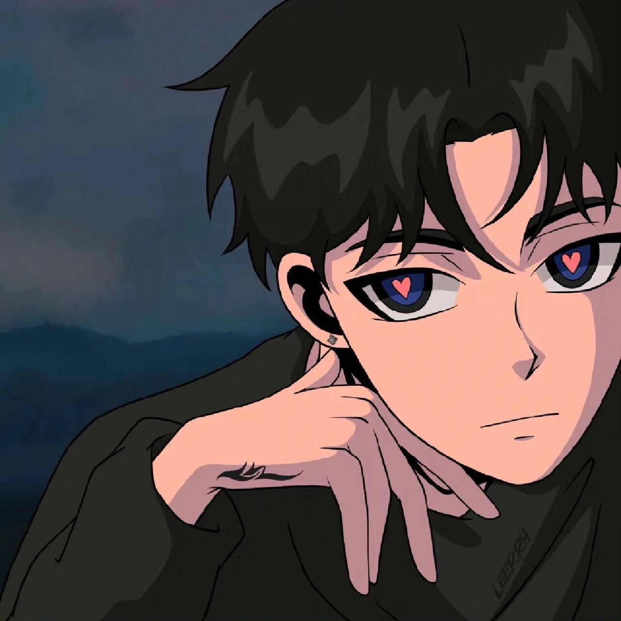 get77眼里有爱心75男头 动漫男头分享