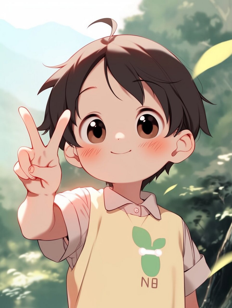 【100个咒语43】剪刀手7015情头 今天尝试用midjourney生成的情侣