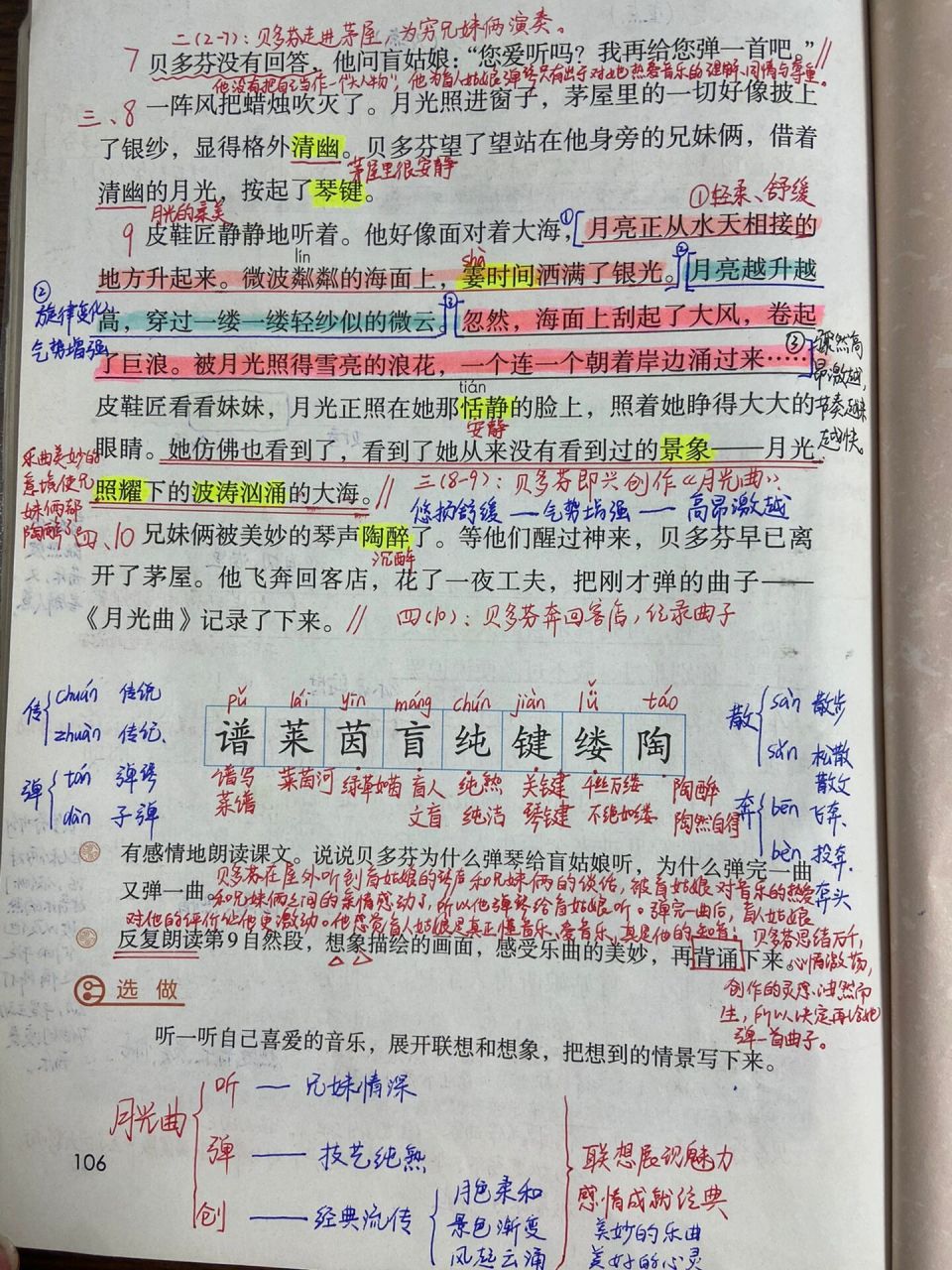 六年级上册语文|第23课《月光曲》