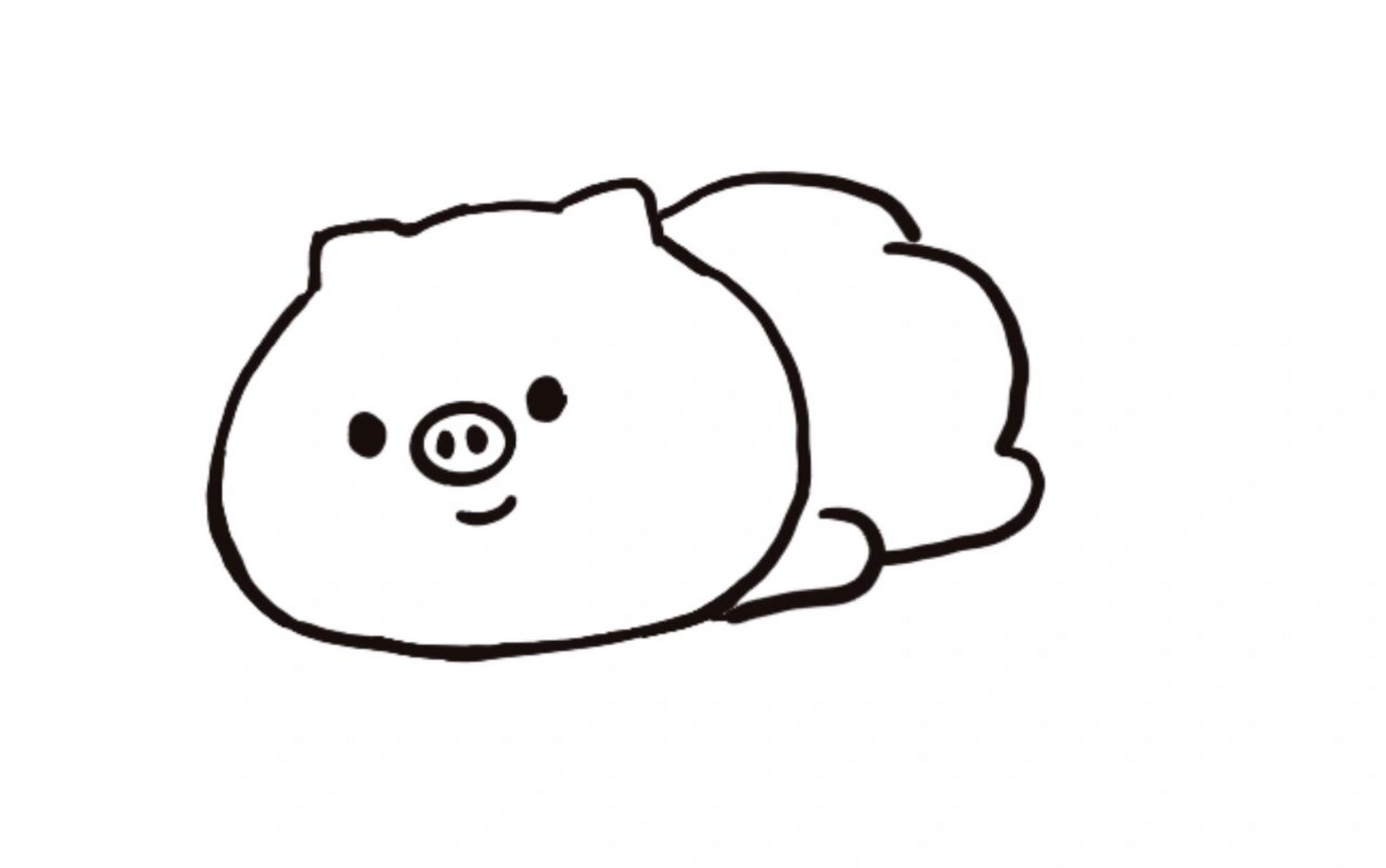 可爱简笔画猪猪77教程