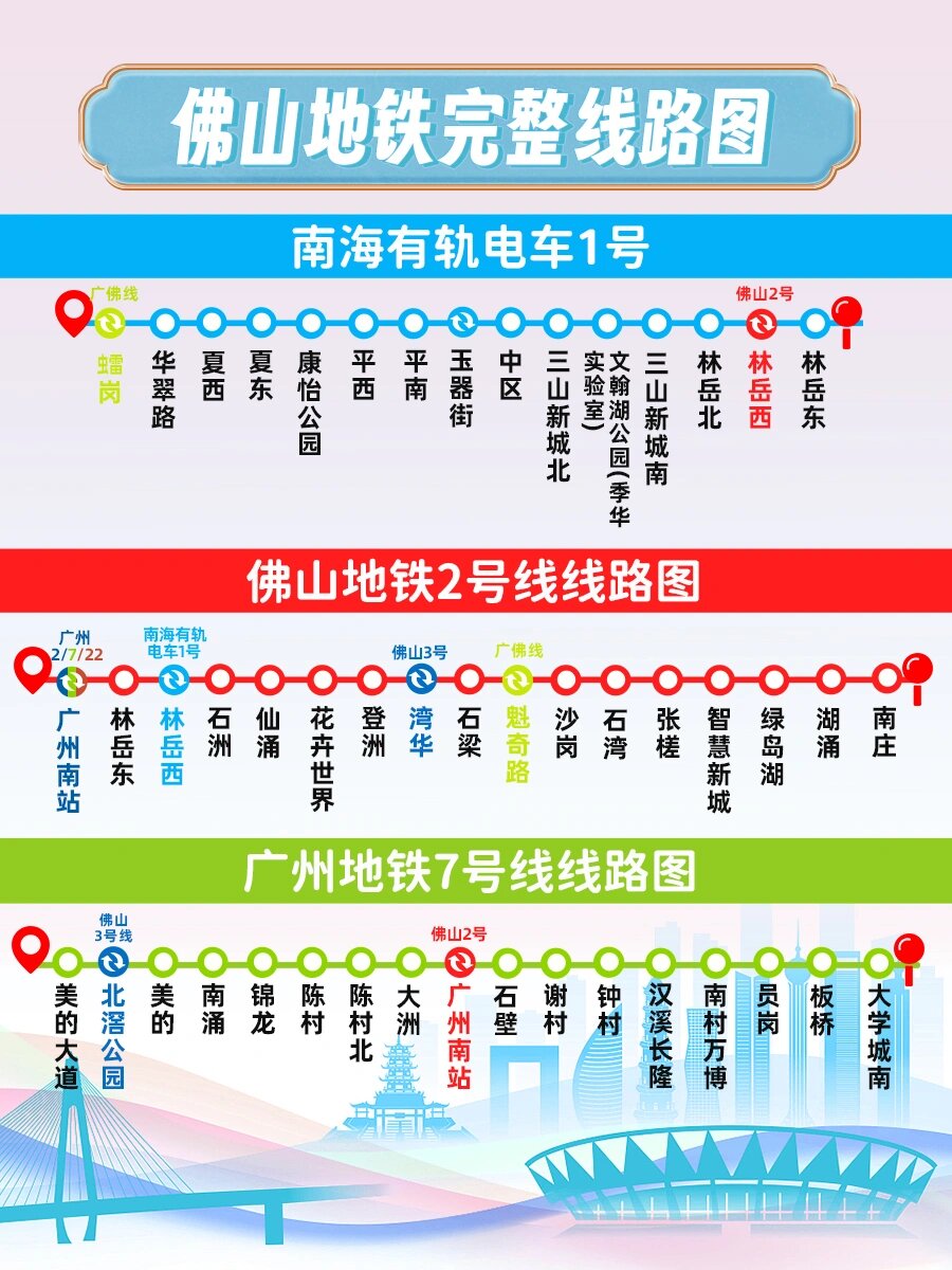 佛山地铁线路图 放大图片