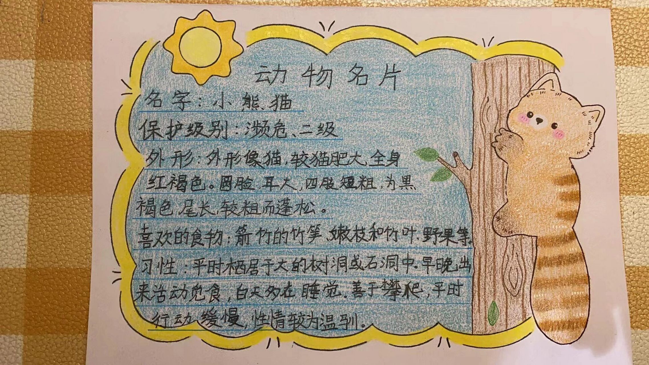 动物名片文字介绍图片