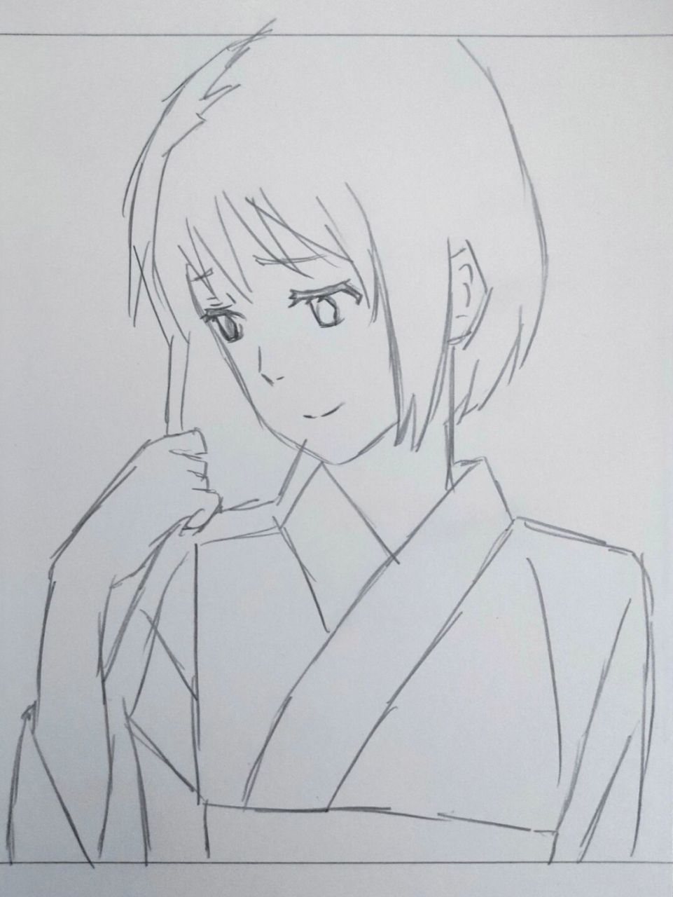 颜色对比的魅力 深灰色直接变肤色[偷笑]#宫水三叶