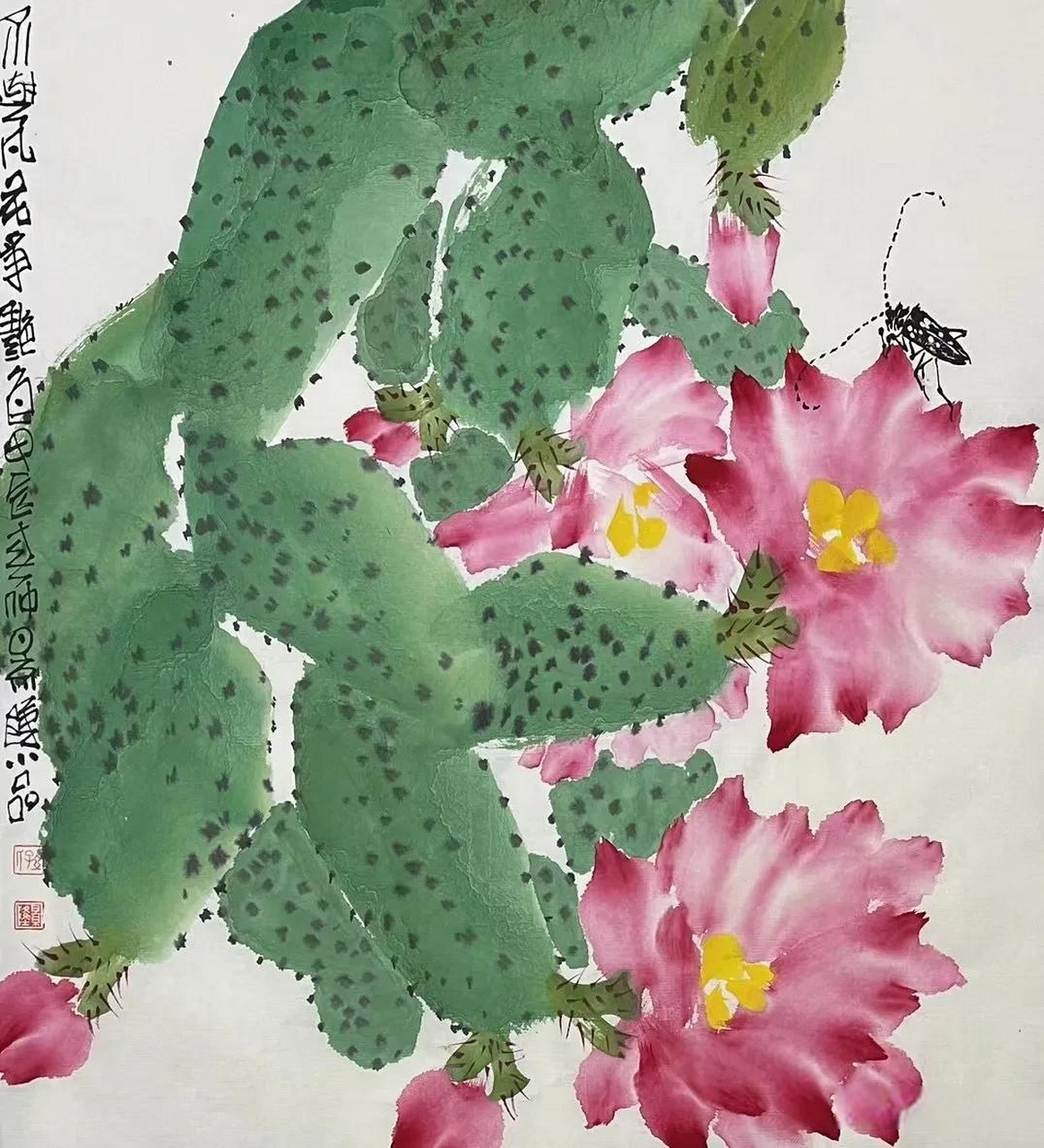 孙景隆是一位中国花鸟画家,他的花鸟画作品具有以下特点:  61 立意