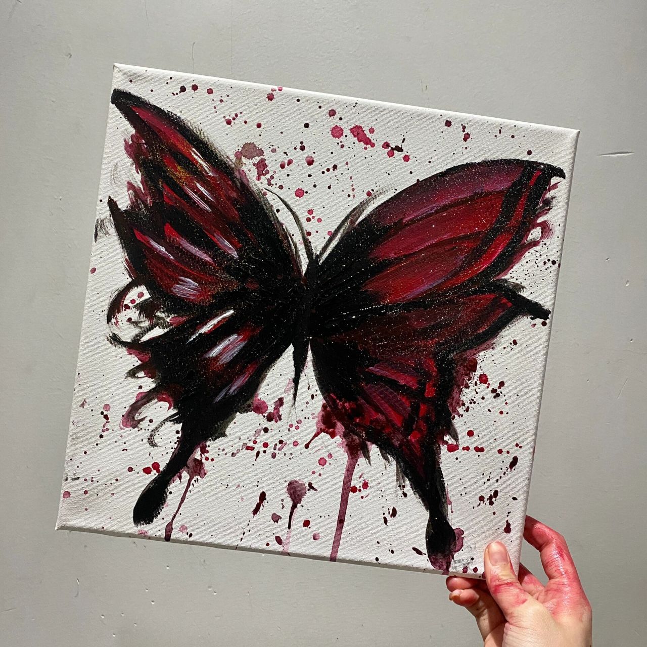 丙烯画|蝴蝶00 有一种破碎的美 真的很爱 可用作装饰