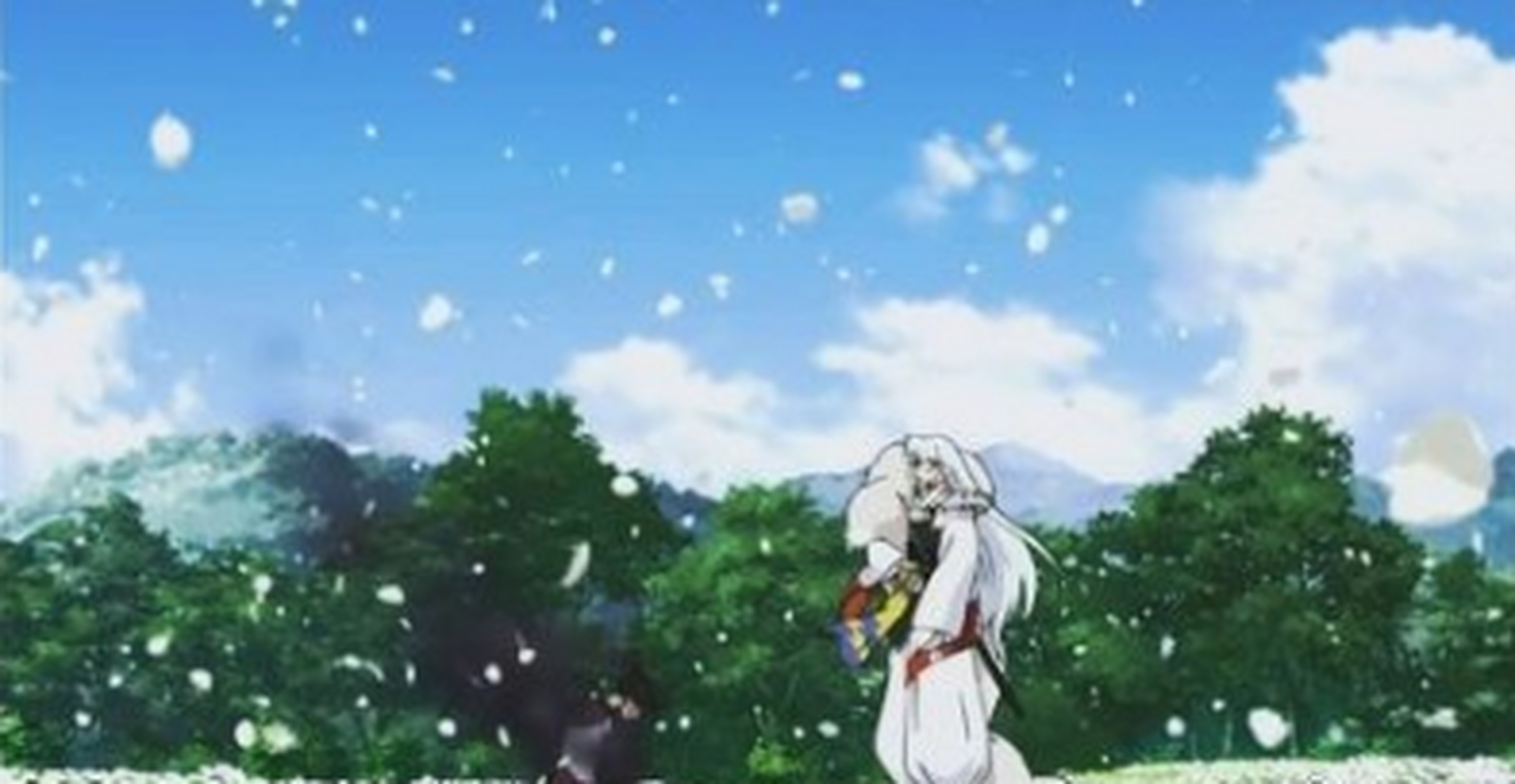 哪段动漫剧情让你流泪#犬夜叉里神乐之死那集 她坐在花海抬头那刻