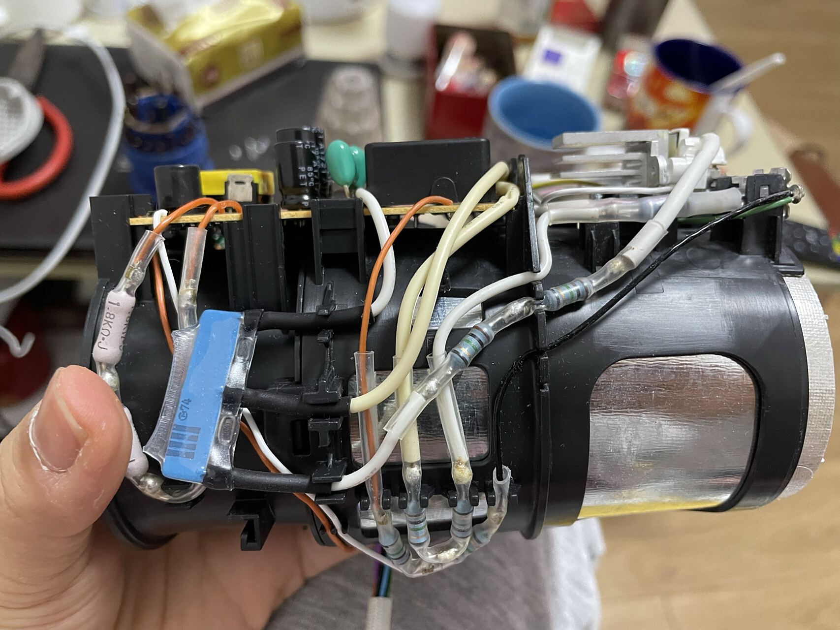 松下吹风机拆解 还是那个心灵手巧又抠门的我 估计擦完了能好使