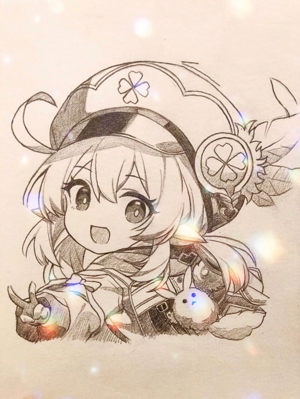 【原神】可莉(手绘过程) 可莉真是萌萌哒 今天画的线稿顺带画上了点