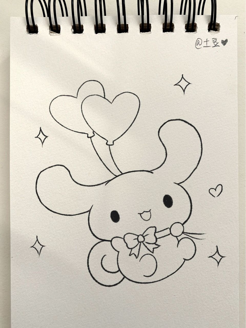 画100个可爱简笔画第37天 嗨,我是土豆,我宣布大耳狗永远可爱 可爱简