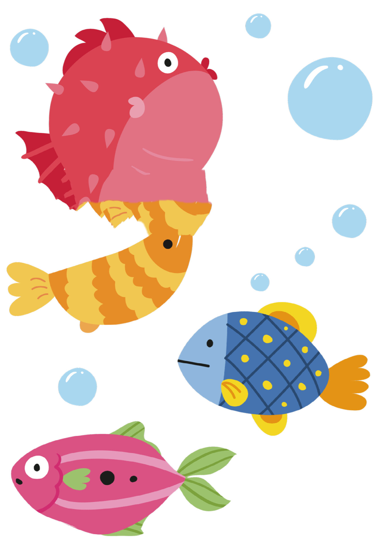 海洋生物鱼类95卡通形象素材分享免扣可打印 今天的分享绘画以海鲜