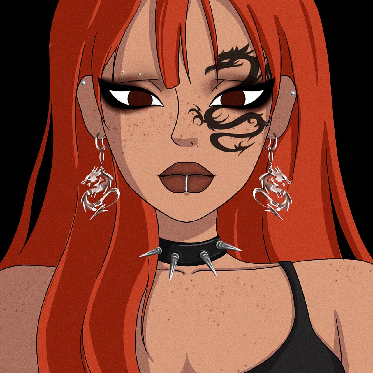 美漫风头像//龙纹身女孩93 灵感来源 喜欢可自拿  不可商用 93