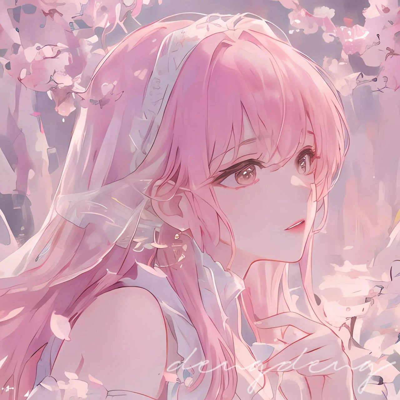 二次元粉色系闺蜜头像