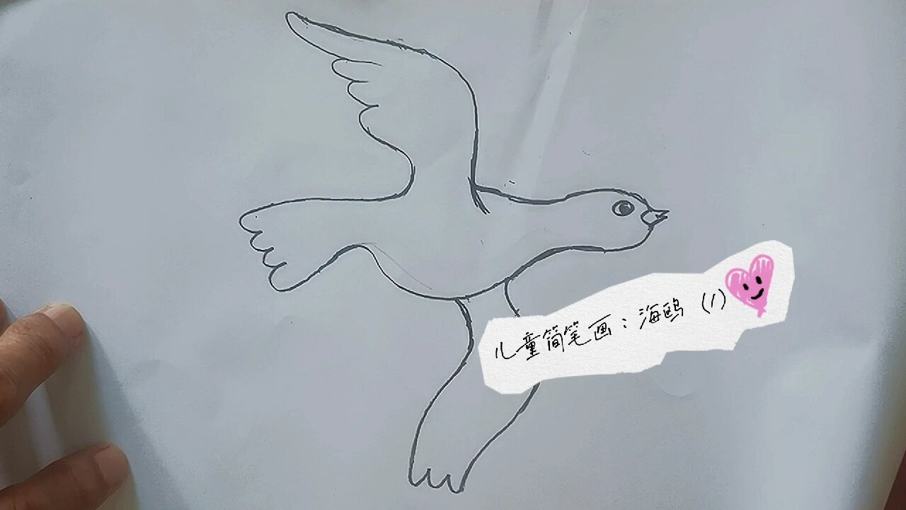 儿童简笔画 海鸥