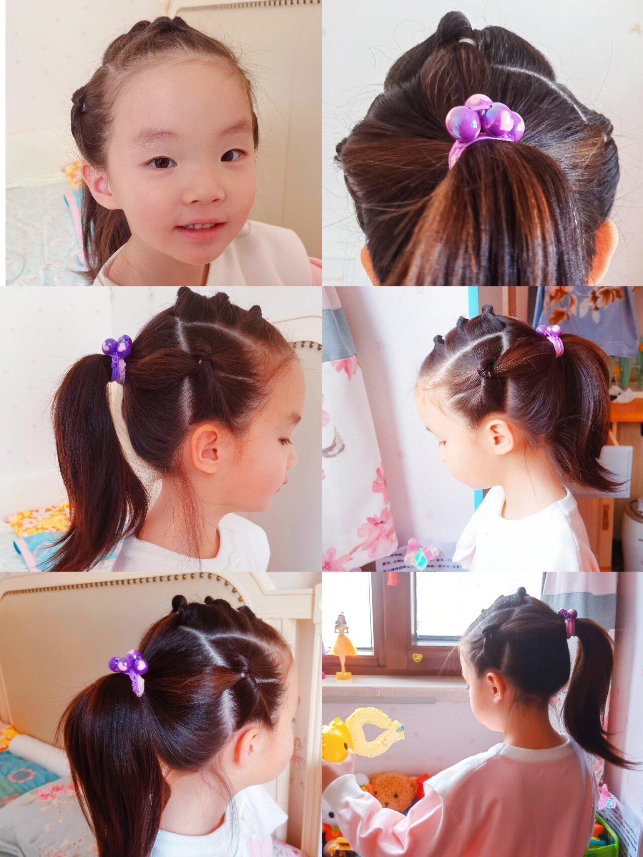 女童厚长发发型分享